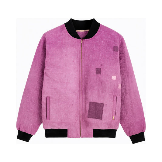 MEN'S Reversible Kantha Bomber - Isar - S — main side front, flat product shot on white