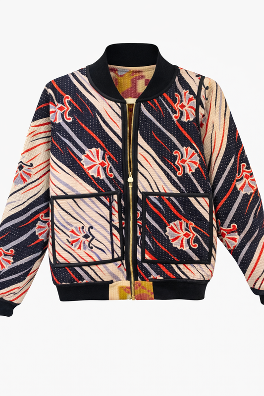 Kalani Reversible Kantha Bomber - XS