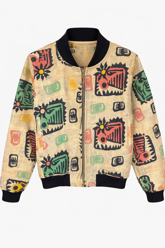 Kalina Reversible Kantha Bomber - XS