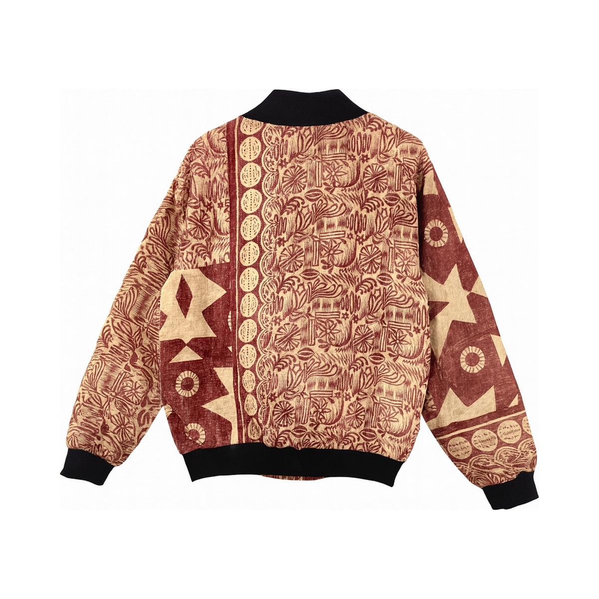 MEN'S Reversible Kantha Bomber - Khalid- L — main side back, flat product shot on white