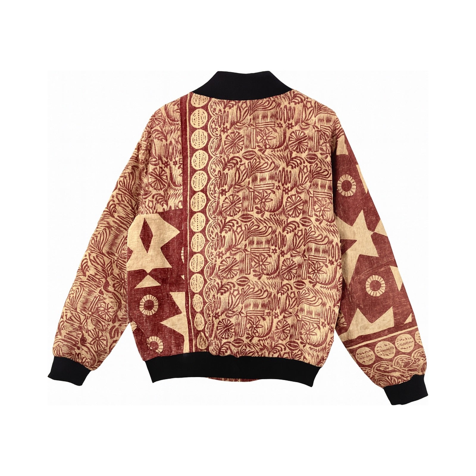 MEN'S Reversible Kantha Bomber - Khalid- L — main side back, flat product shot on white