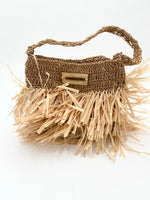 Kiki | Handwoven Natural Raffia Fringe Tote Hand Bag - Transcend 2