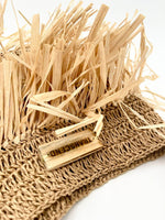 Kiki | Handwoven Natural Raffia Fringe Tote Hand Bag - Transcend 5