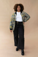 Leena Reversible Kantha Bomber - XL — reversible side, back 4