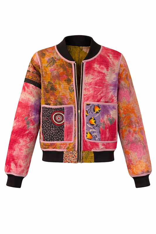 Leylani Reversible Kantha Bomber - XS