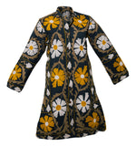 MALIKA COAT - Suzani Embroidery Yellow on Navy X-LARGE - Transcend 5