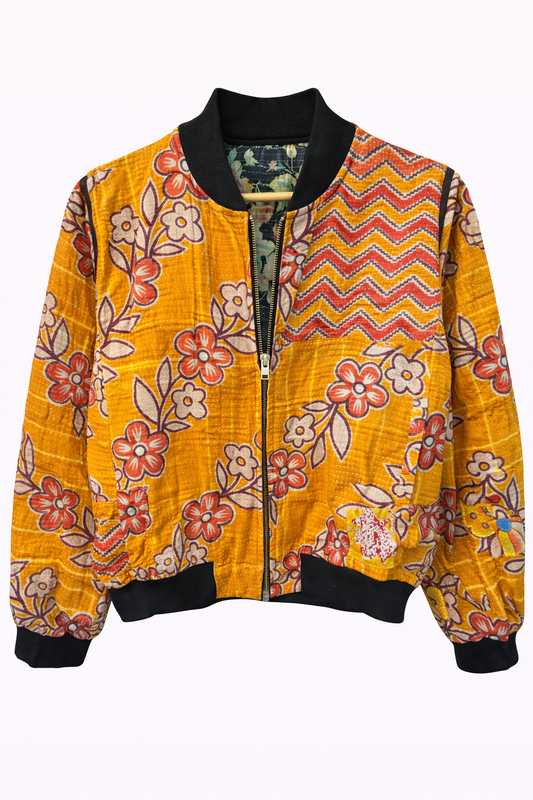 Mehera Reversible Kantha Bomber - M