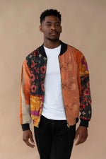 MEN'S Reversible Kantha Bomber - Aariz - S — reversible side, front 2