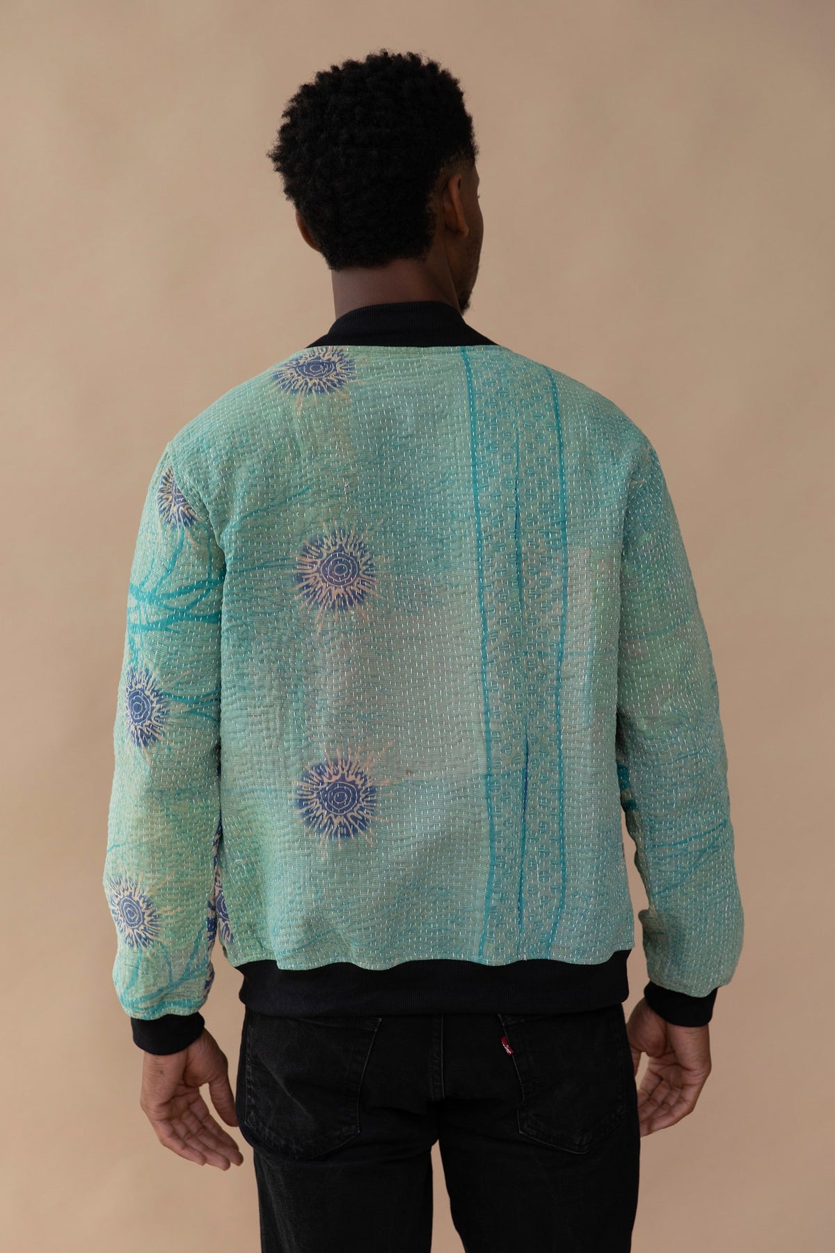 MEN'S Reversible Kantha Bomber - Adil - M — back