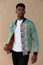 MEN'S Reversible Kantha Bomber - Adil - M — front 1