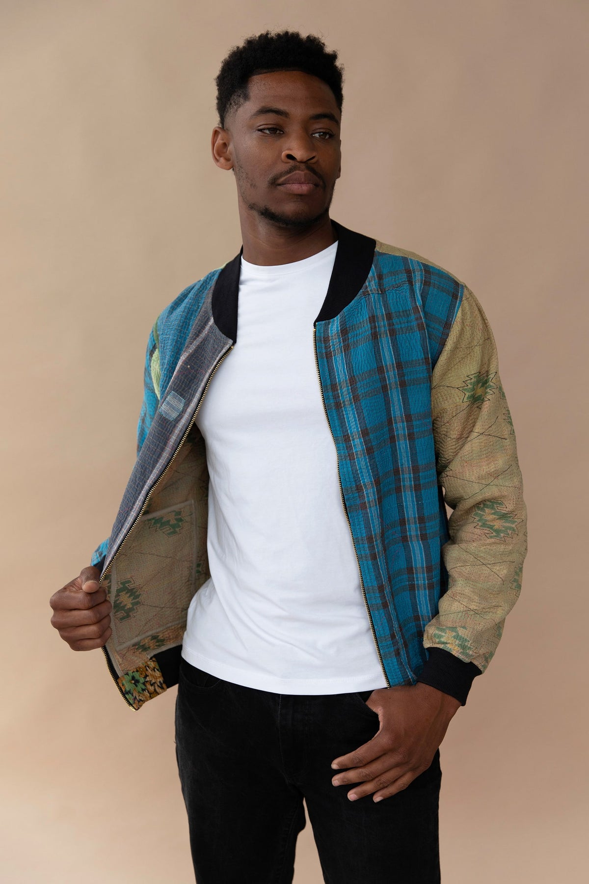 MEN'S Reversible Kantha Bomber - Arman - S — front