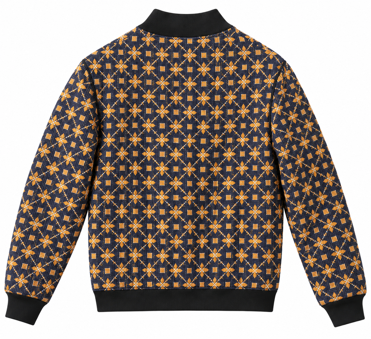 MEN'S Reversible Kantha Bomber - Azlan - L — Reversible side - Back