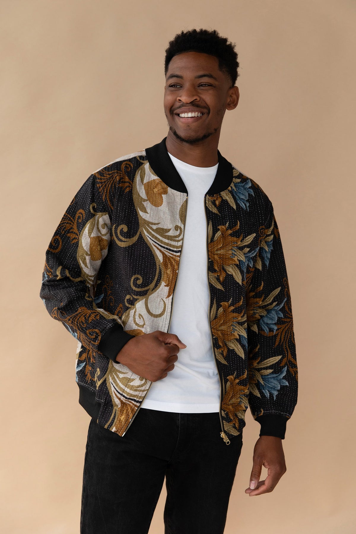 MEN'S Reversible Kantha Bomber - Dev - M — front