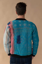 MEN'S Reversible Kantha Bomber - Faiz - L — reversible side, back 3