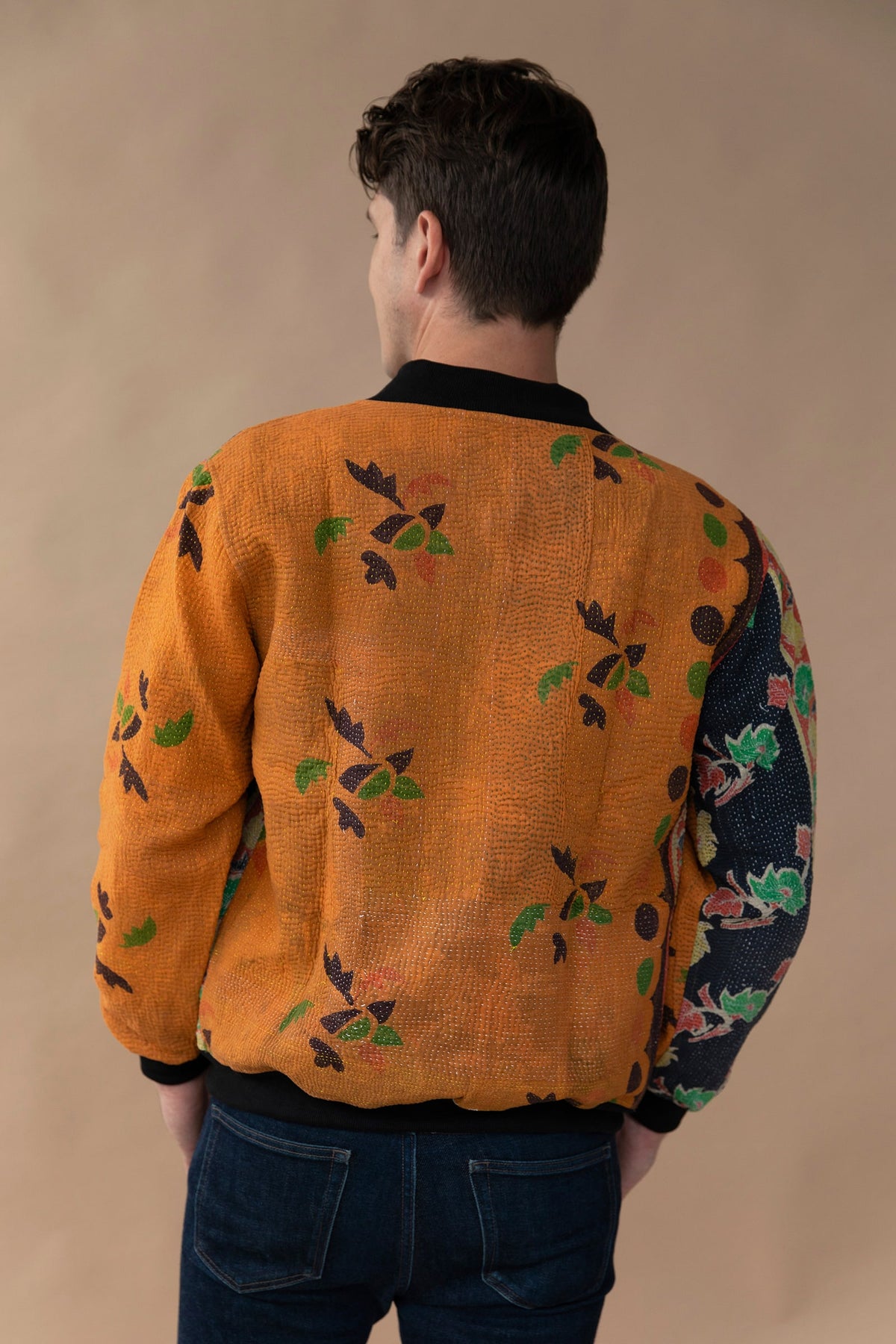MEN'S Reversible Kantha Bomber - Jai - L — back