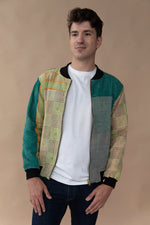 MEN'S Reversible Kantha Bomber - Kamal - M — front 1