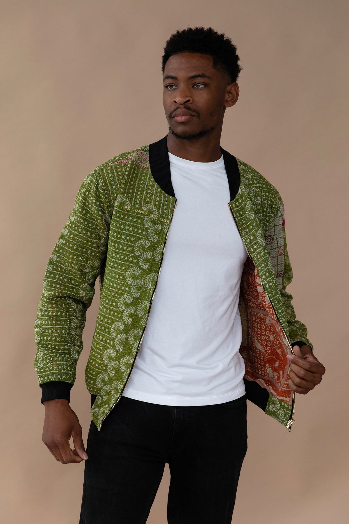 MEN'S Reversible Kantha Bomber - Mikail - S — front