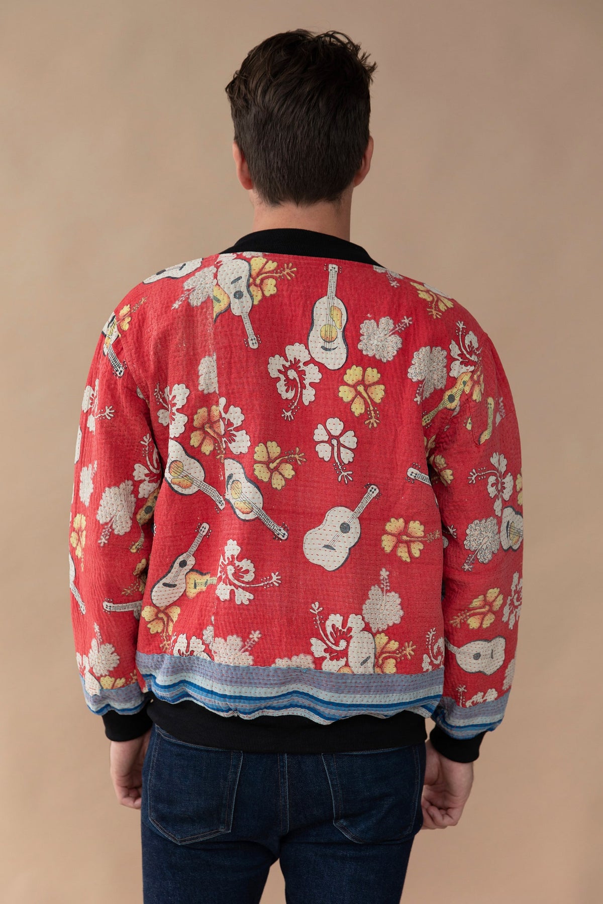 MEN'S Reversible Kantha Bomber - Musa - L — back