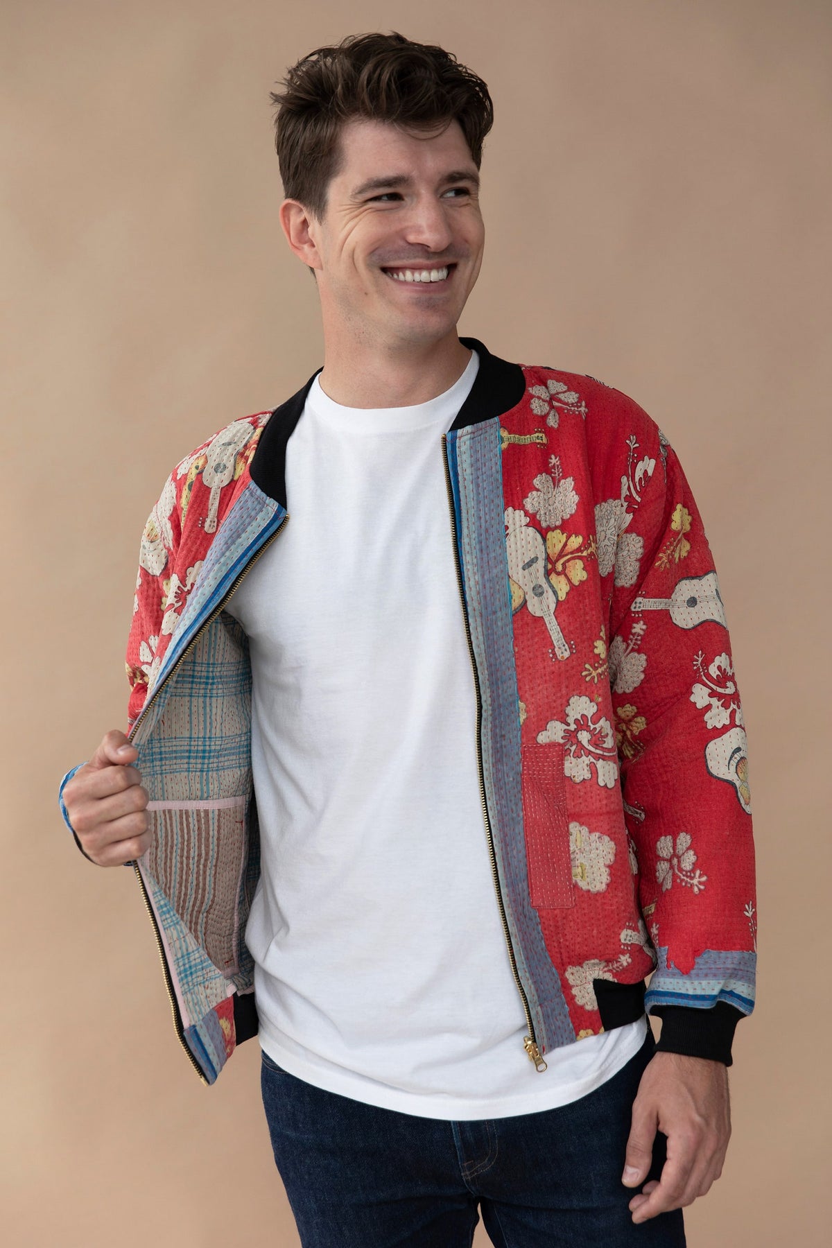MEN'S Reversible Kantha Bomber - Musa - L — front