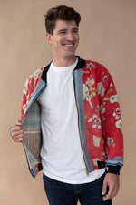 MEN'S Reversible Kantha Bomber - Musa - L — front 1