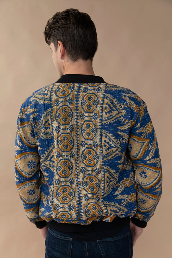 MEN'S Reversible Kantha Bomber - Rahim - L — back
