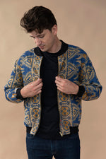 MEN'S Reversible Kantha Bomber - Rahim - L — front 1