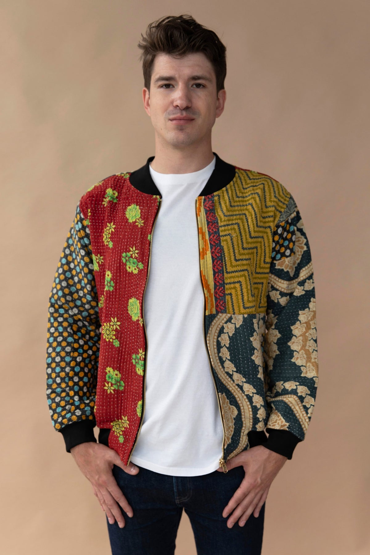 MEN'S Reversible Kantha Bomber - Rajan - L — front