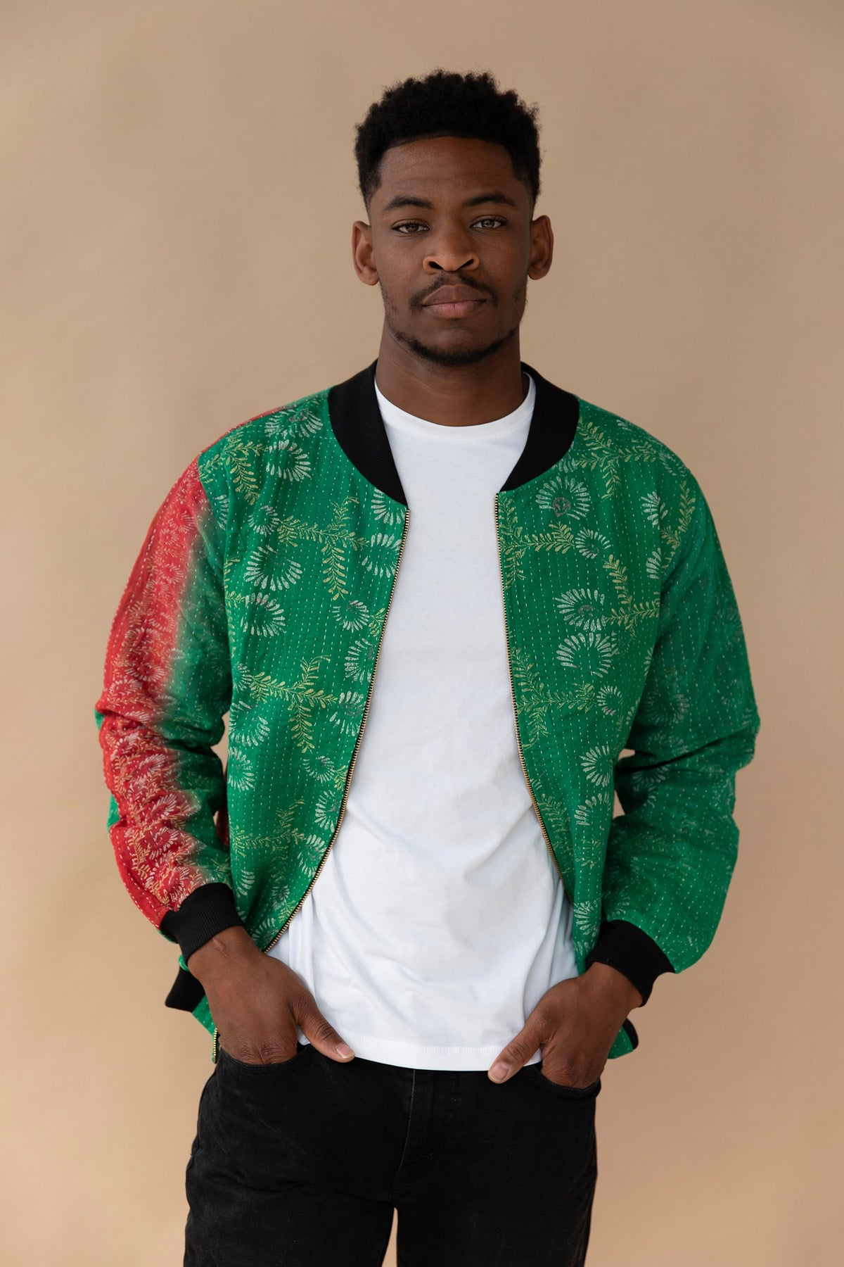 MEN'S Reversible Kantha Bomber - Raviq - M — front