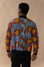 MEN'S Reversible Kantha Bomber - Vikram - S — reversible side, back 2