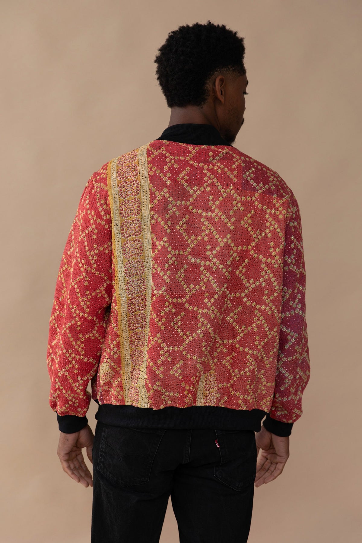 MEN'S Reversible Kantha Bomber - Wasim - M — back