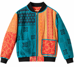 MEN'S Reversible Kantha Bomber - Wasim - M — reversible side, front 2