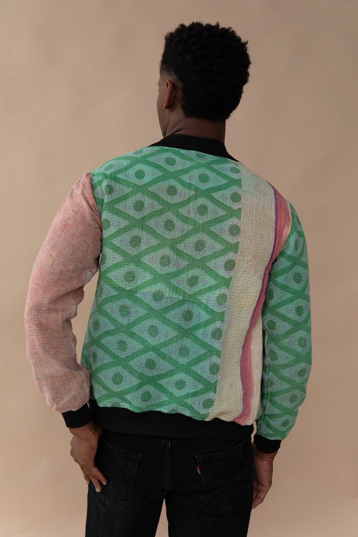 MEN'S Reversible Kantha Bomber - Zubair - XS — back
