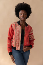 Nadia Reversible Kantha Bomber - S — front 1