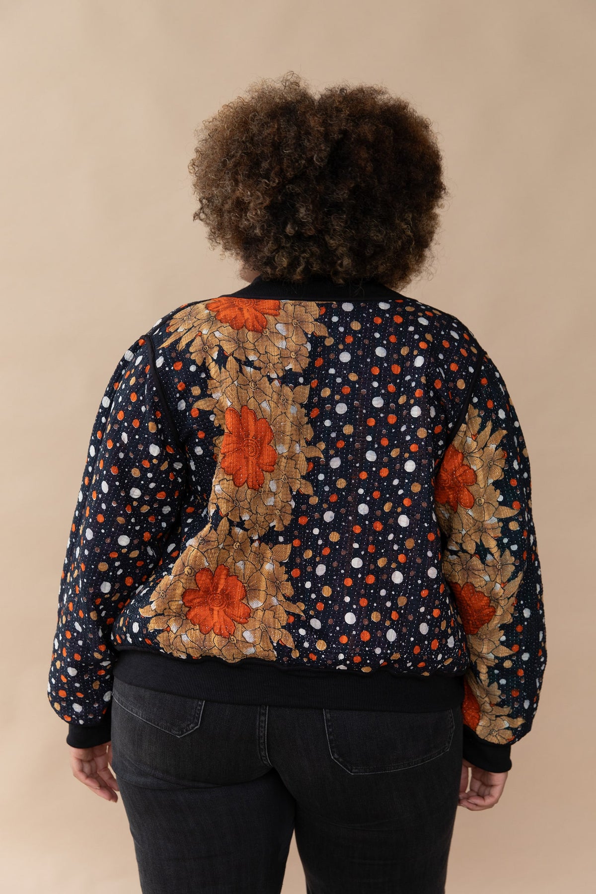 Nayantara Reversible Kantha Bomber - XL — back