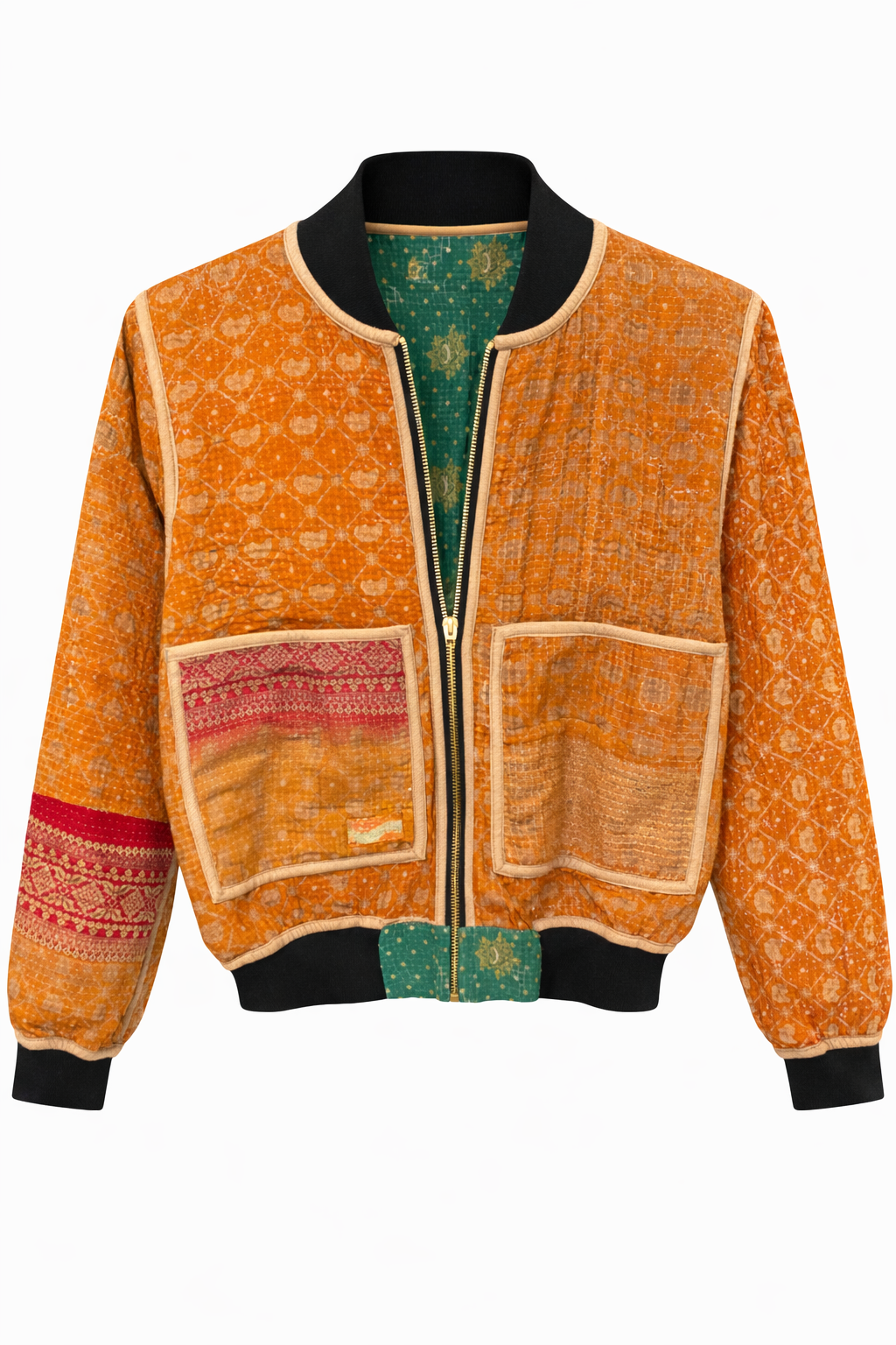 Nerina Reversible Kantha Bomber - XS