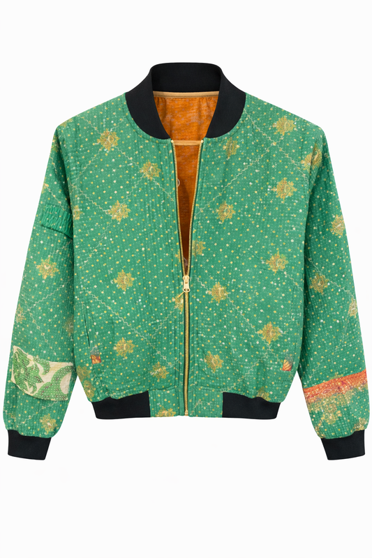 Nerina Reversible Kantha Bomber - XS
