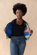 Nila Reversible Kantha Bomber - L — Detail 6
