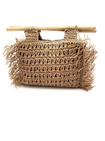 NISA | Handwoven Rectangular Raffia Hand Bag with Wooden Handles - Transcend 3