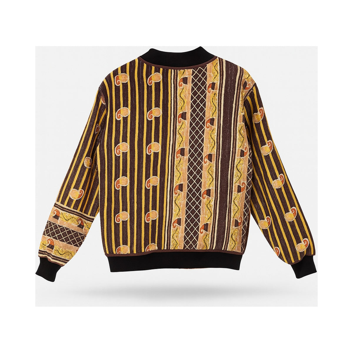 MEN'S Reversible Kantha Bomber - Omar - S — main side back, flat product shot on white