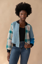 Priya Reversible Kantha Bomber - S — front 1