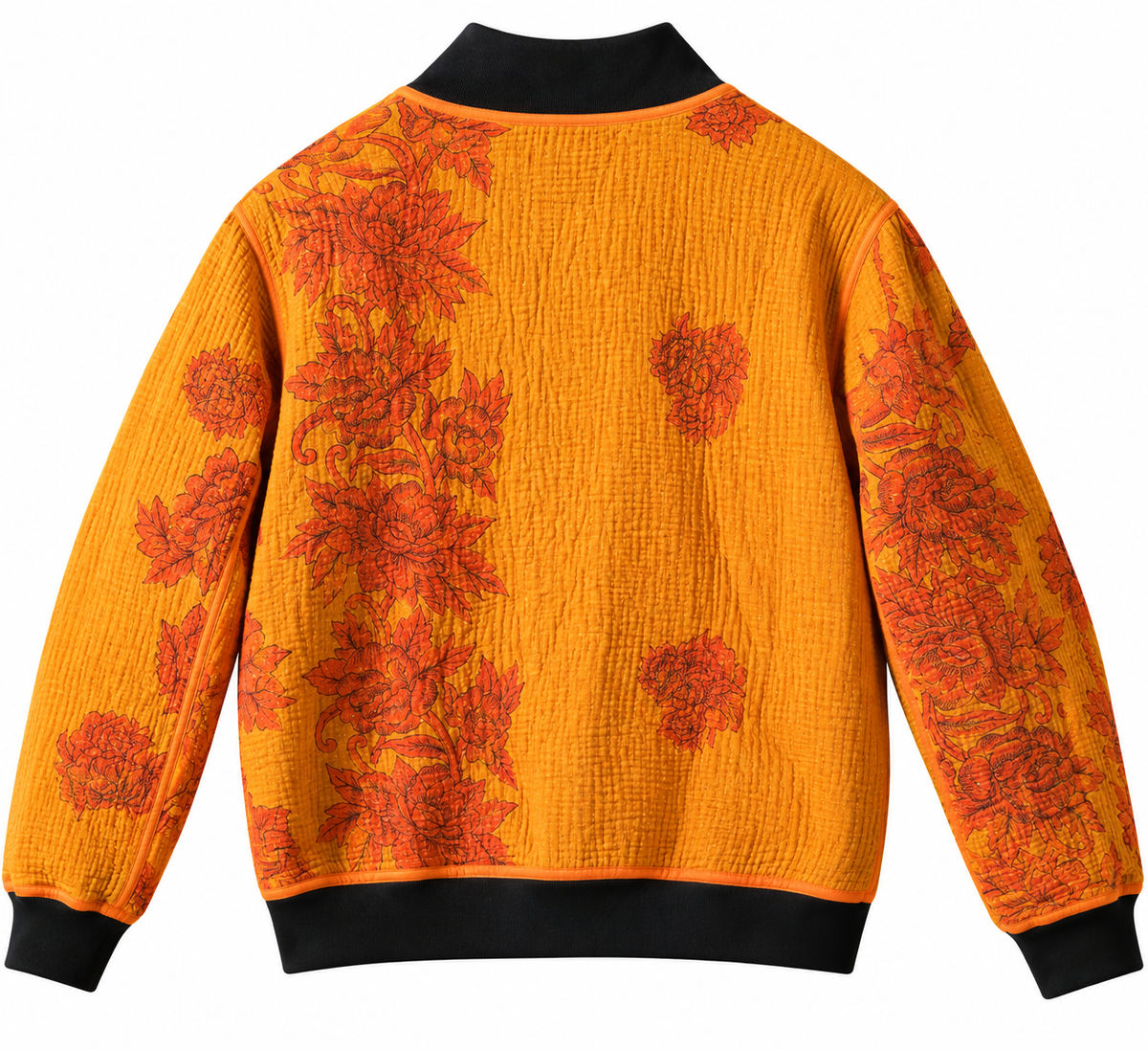 Radha Reversible Kantha Bomber - M — Alternate angle