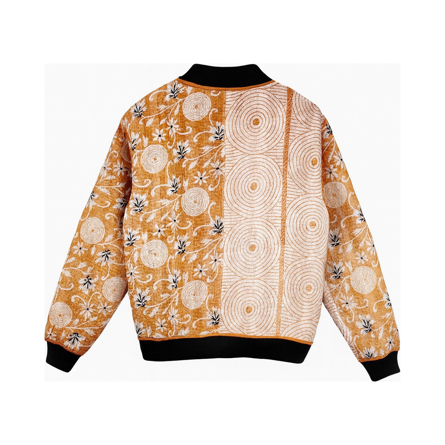 MEN'S Reversible Kantha Bomber - Rayan - M — main side back, flat product shot on white