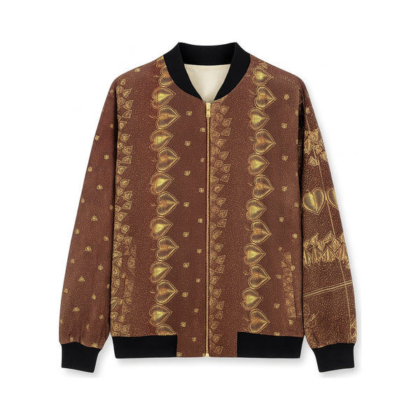 MEN'S Reversible Kantha Bomber - Reza - XXL — main side front, flat product shot on white