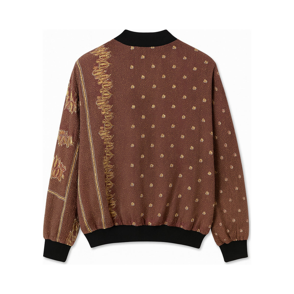 MEN'S Reversible Kantha Bomber - Reza - XXL — main side back, flat product shot on white