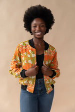 Rina Reversible Kantha Bomber - M — front 1