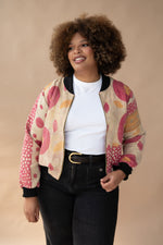 Riya Reversible Kantha Bomber - L — front 1