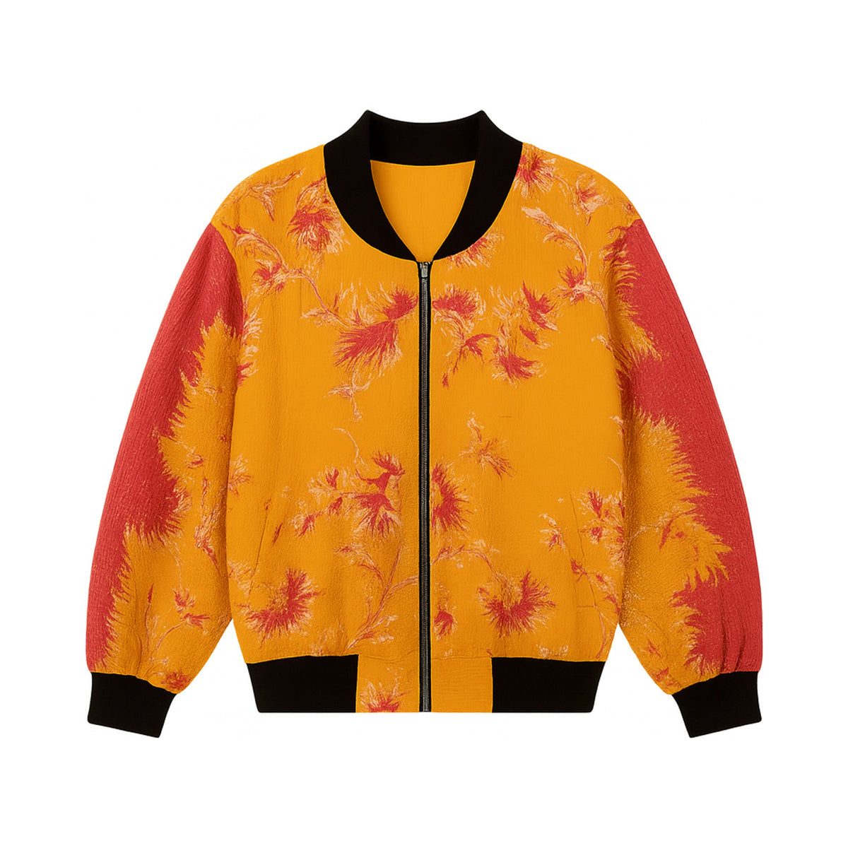 Rukhsar Reversible Kantha Bomber - XXL — reversible side, front