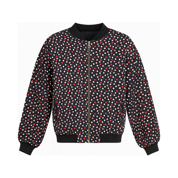 MEN'S Reversible Kantha Bomber - Rumi - M — reversible side front, flat product shot on white