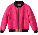 Saira Reversible Kantha Bomber - M — reversible side, front 2