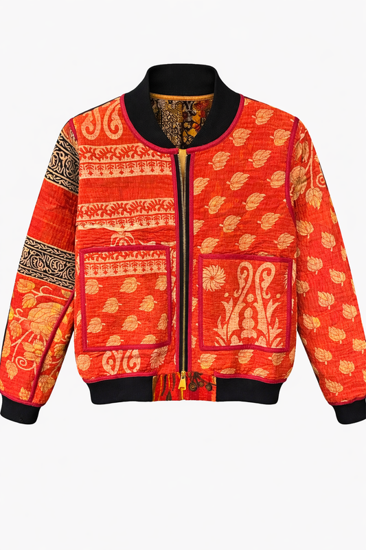 Salina Reversible Kantha Bomber - XS